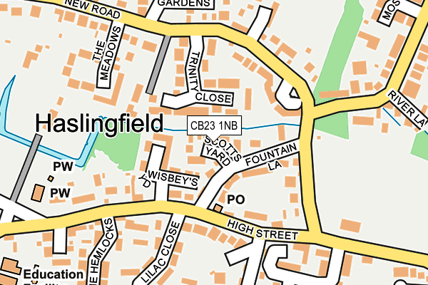 CB23 1NB map - OS OpenMap – Local (Ordnance Survey)