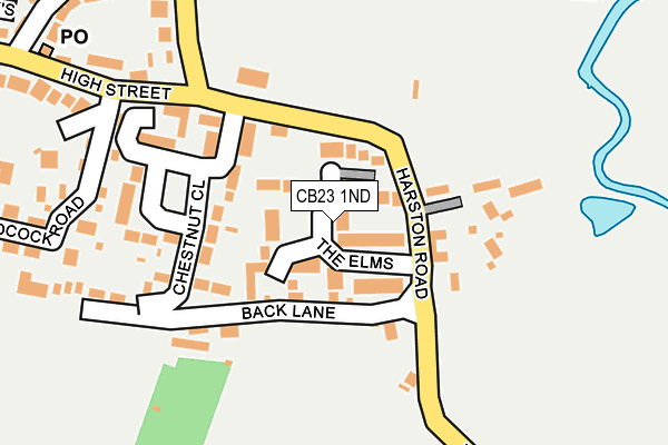 CB23 1ND map - OS OpenMap – Local (Ordnance Survey)