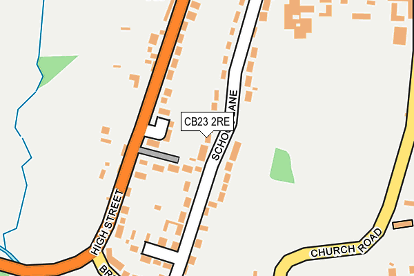 CB23 2RE map - OS OpenMap – Local (Ordnance Survey)
