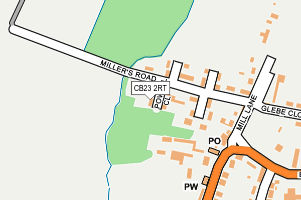 CB23 2RT map - OS OpenMap – Local (Ordnance Survey)