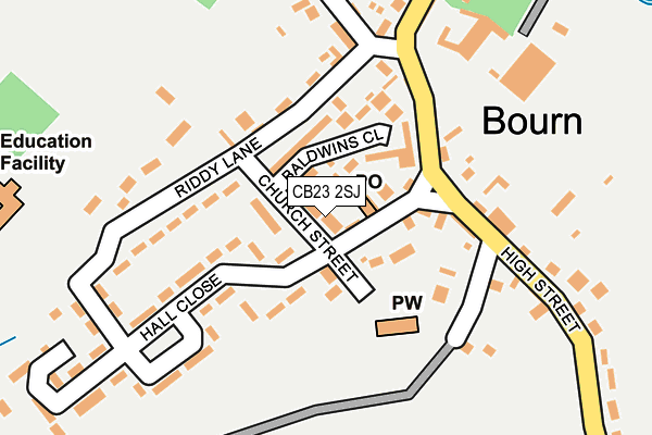 CB23 2SJ map - OS OpenMap – Local (Ordnance Survey)