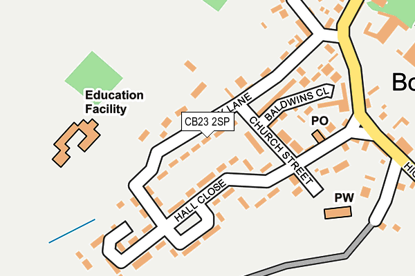 CB23 2SP map - OS OpenMap – Local (Ordnance Survey)