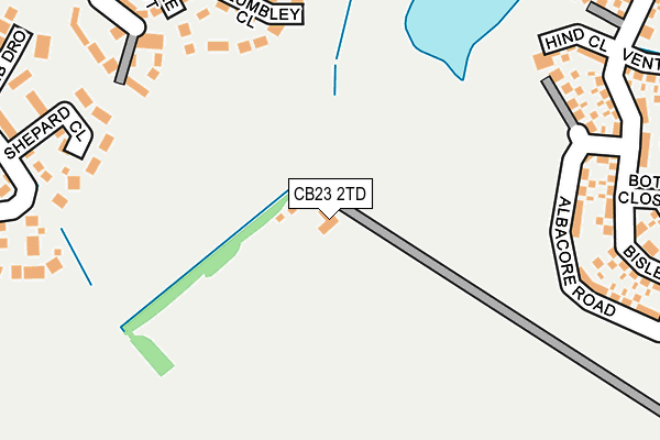 CB23 2TD map - OS OpenMap – Local (Ordnance Survey)