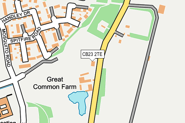 CB23 2TE map - OS OpenMap – Local (Ordnance Survey)