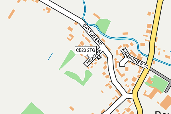 CB23 2TG map - OS OpenMap – Local (Ordnance Survey)