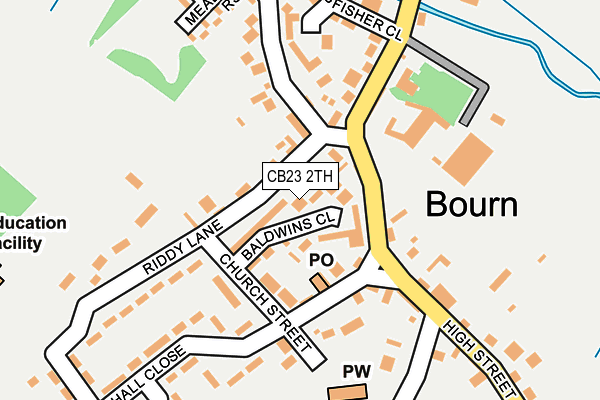 CB23 2TH map - OS OpenMap – Local (Ordnance Survey)