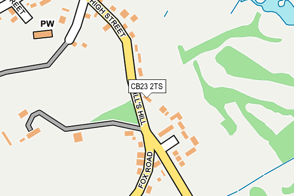 CB23 2TS map - OS OpenMap – Local (Ordnance Survey)