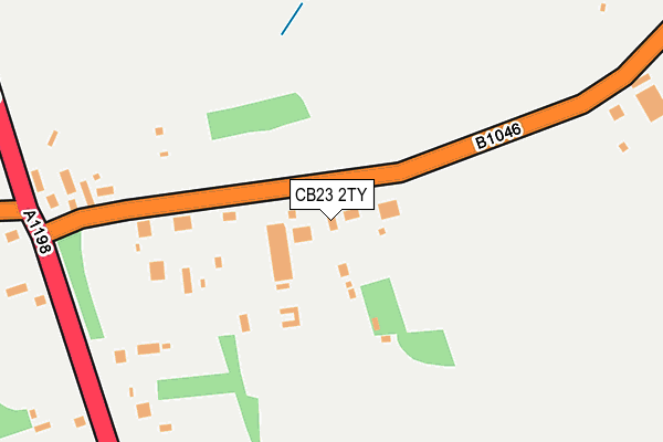 CB23 2TY map - OS OpenMap – Local (Ordnance Survey)