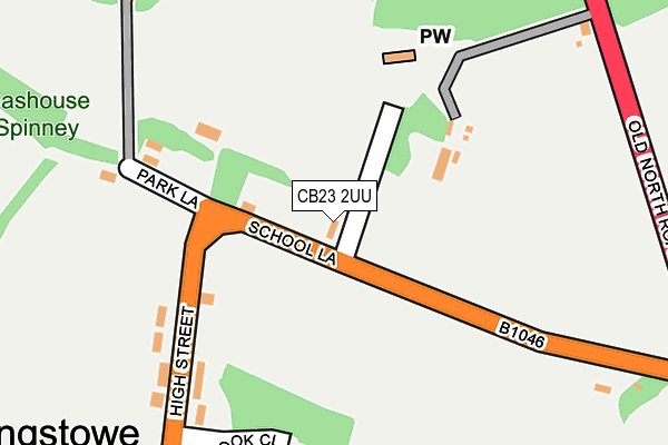 CB23 2UU map - OS OpenMap – Local (Ordnance Survey)