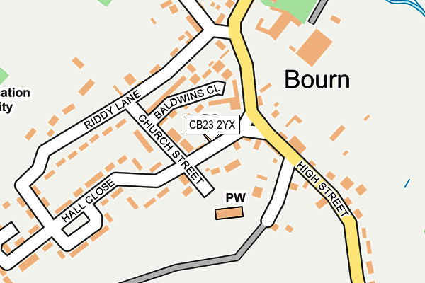 CB23 2YX map - OS OpenMap – Local (Ordnance Survey)