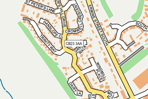 CB23 3AA map - OS OpenMap – Local (Ordnance Survey)