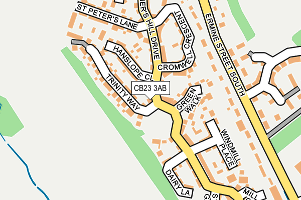 CB23 3AB map - OS OpenMap – Local (Ordnance Survey)