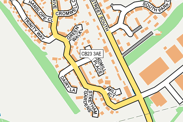 CB23 3AE map - OS OpenMap – Local (Ordnance Survey)