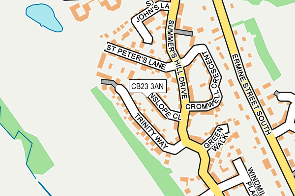 CB23 3AN map - OS OpenMap – Local (Ordnance Survey)