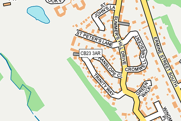 CB23 3AR map - OS OpenMap – Local (Ordnance Survey)