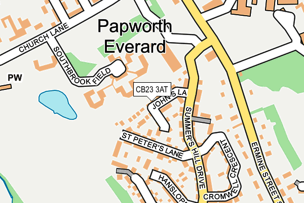 CB23 3AT map - OS OpenMap – Local (Ordnance Survey)