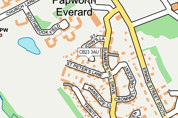 CB23 3AU map - OS OpenMap – Local (Ordnance Survey)