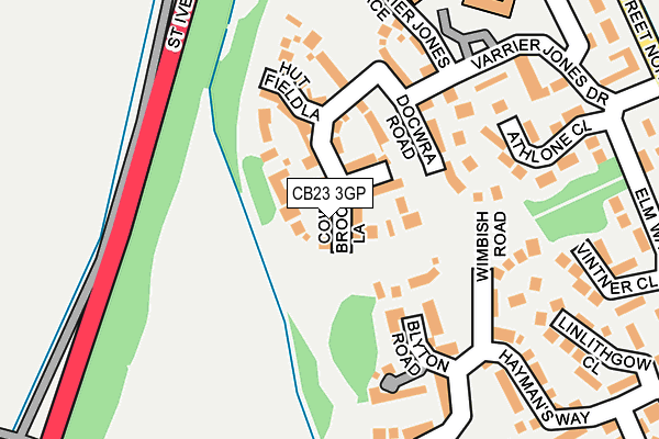 CB23 3GP map - OS OpenMap – Local (Ordnance Survey)