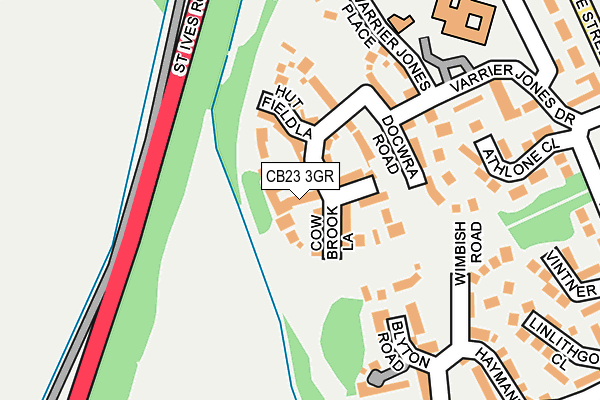 CB23 3GR map - OS OpenMap – Local (Ordnance Survey)