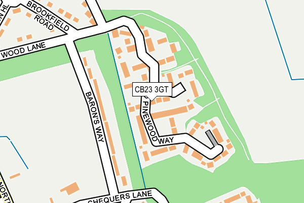 CB23 3GT map - OS OpenMap – Local (Ordnance Survey)