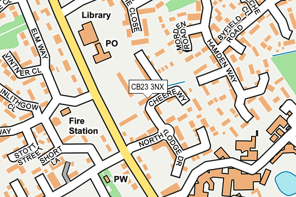 CB23 3NX map - OS OpenMap – Local (Ordnance Survey)