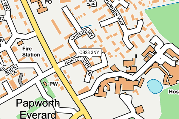 CB23 3NY map - OS OpenMap – Local (Ordnance Survey)