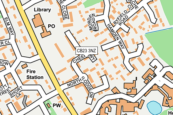 CB23 3NZ map - OS OpenMap – Local (Ordnance Survey)