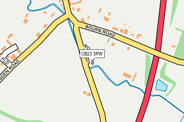 CB23 3PW map - OS OpenMap – Local (Ordnance Survey)