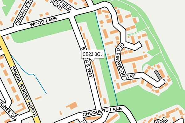 CB23 3QJ map - OS OpenMap – Local (Ordnance Survey)