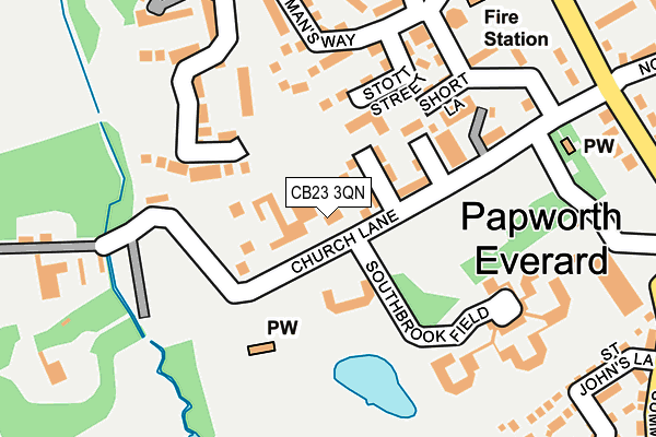 CB23 3QN map - OS OpenMap – Local (Ordnance Survey)