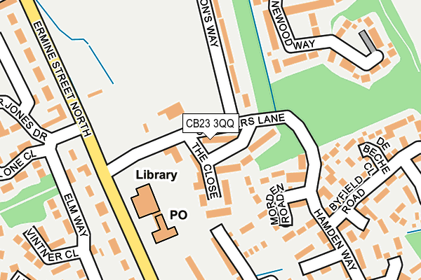 CB23 3QQ map - OS OpenMap – Local (Ordnance Survey)