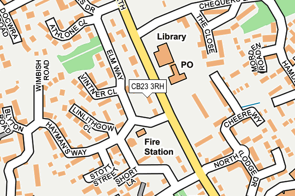 CB23 3RH map - OS OpenMap – Local (Ordnance Survey)