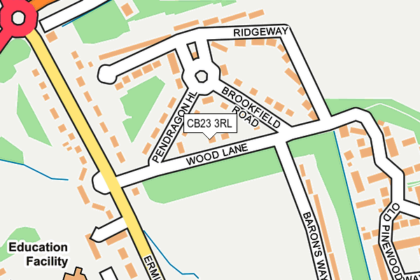 CB23 3RL map - OS OpenMap – Local (Ordnance Survey)