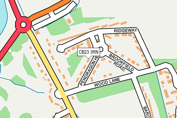 CB23 3RN map - OS OpenMap – Local (Ordnance Survey)