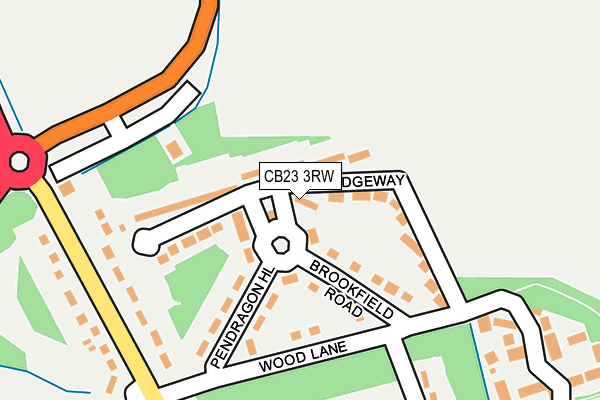 CB23 3RW map - OS OpenMap – Local (Ordnance Survey)