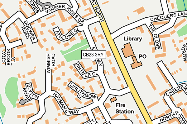 CB23 3RY map - OS OpenMap – Local (Ordnance Survey)