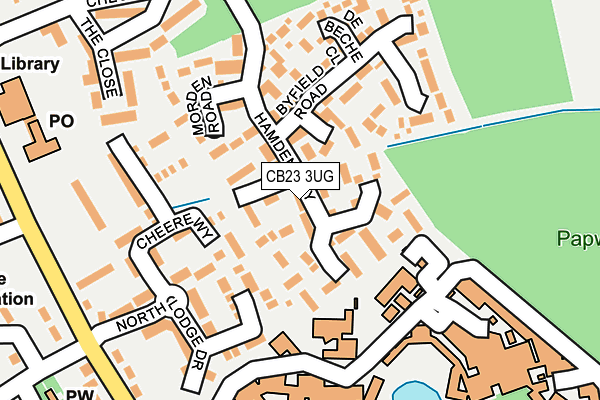 CB23 3UG map - OS OpenMap – Local (Ordnance Survey)