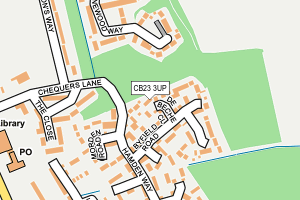 CB23 3UP map - OS OpenMap – Local (Ordnance Survey)