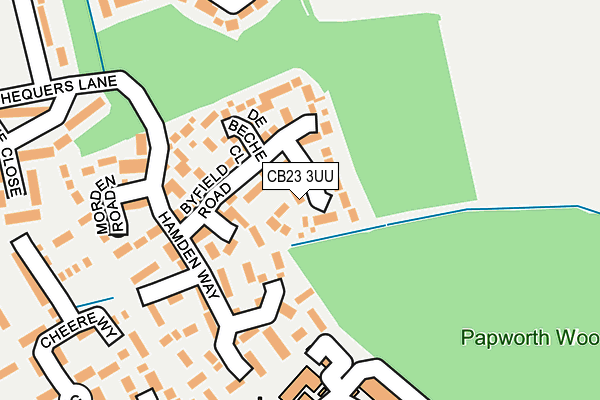 CB23 3UU map - OS OpenMap – Local (Ordnance Survey)