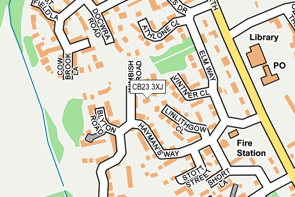 CB23 3XJ map - OS OpenMap – Local (Ordnance Survey)