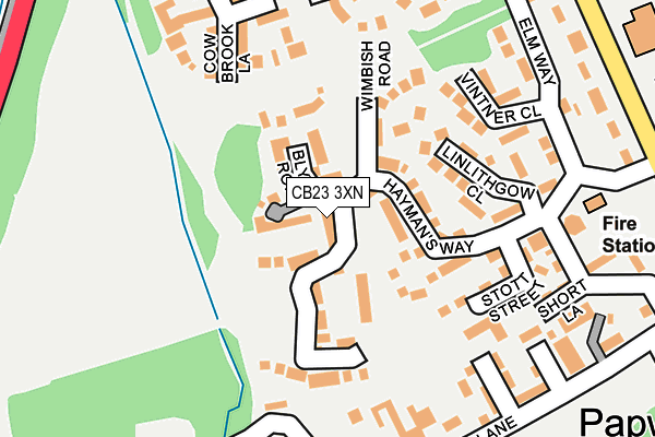 CB23 3XN map - OS OpenMap – Local (Ordnance Survey)