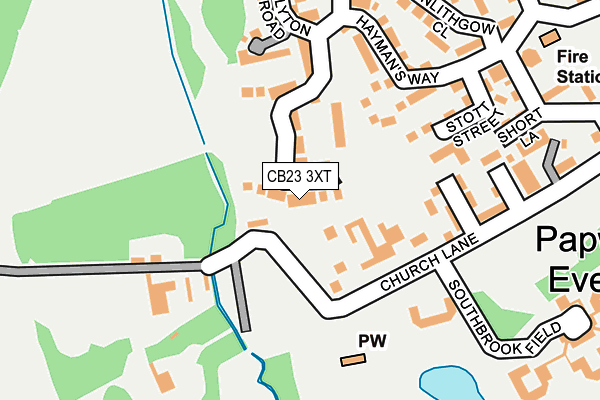 CB23 3XT map - OS OpenMap – Local (Ordnance Survey)