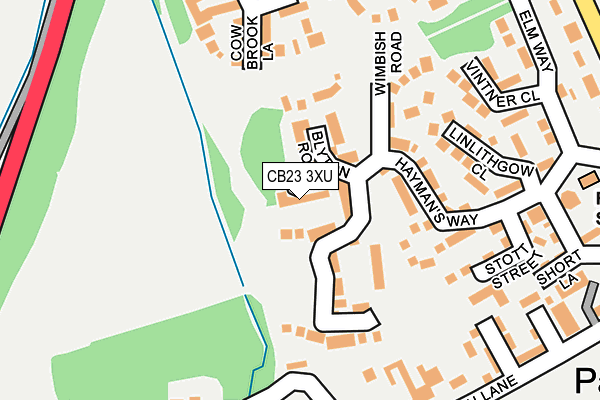CB23 3XU map - OS OpenMap – Local (Ordnance Survey)