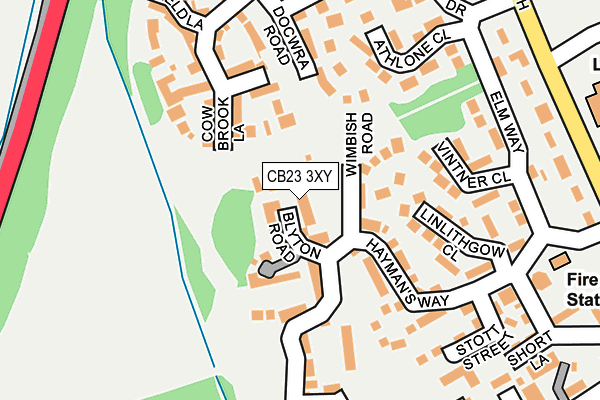 CB23 3XY map - OS OpenMap – Local (Ordnance Survey)