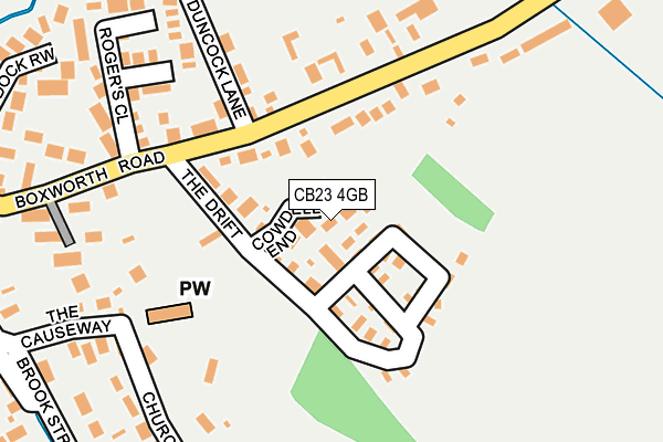 CB23 4GB map - OS OpenMap – Local (Ordnance Survey)