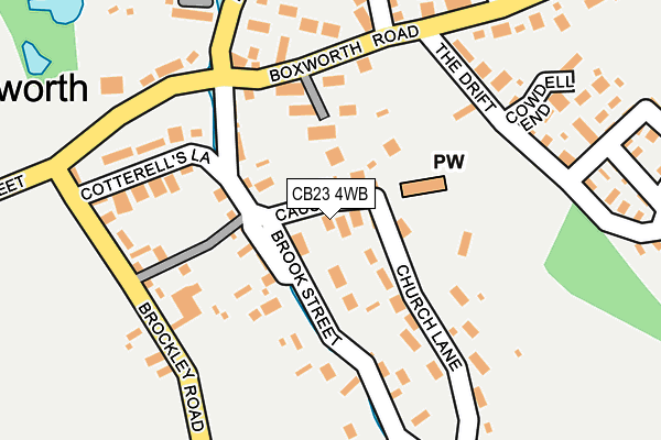 CB23 4WB map - OS OpenMap – Local (Ordnance Survey)