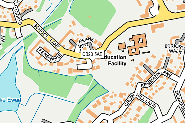 CB23 5AE map - OS OpenMap – Local (Ordnance Survey)