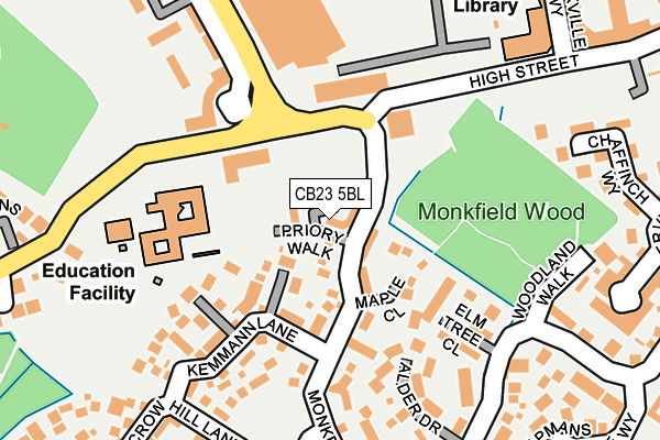 CB23 5BL map - OS OpenMap – Local (Ordnance Survey)