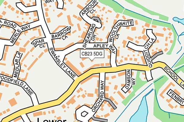 CB23 5DG map - OS OpenMap – Local (Ordnance Survey)