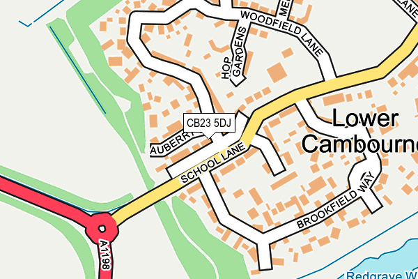 CB23 5DJ map - OS OpenMap – Local (Ordnance Survey)